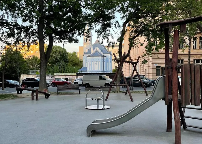 Design Old Town Aprt - Blue Church & Park - Ac Apartmán *